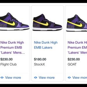COPY - Dunk High Premium EMB 'Lakers'